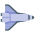 space shuttle flat icon