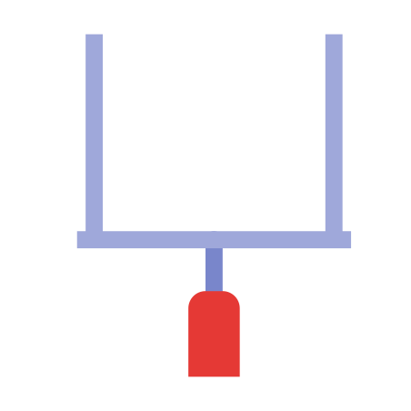 American Football Goal icon in Color Style