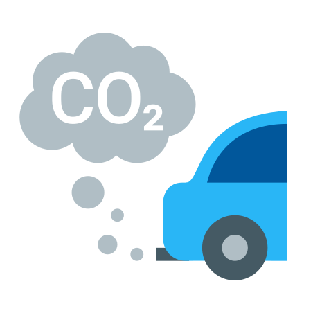 Co2 Emissions icon in Color Style