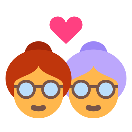 Granny Lesbian icon in Color Style