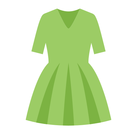カラー スタイルでの 緑のドレス のアイコン カラー スタイルでの 緑のドレス のアイコン