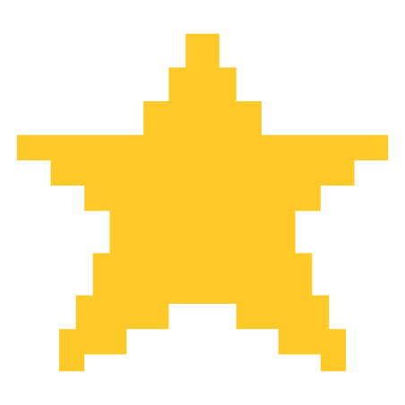 Pixel Star icon in Color Style