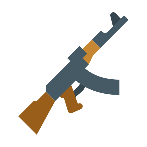カラー スタイルでの Ak 47 のアイコン