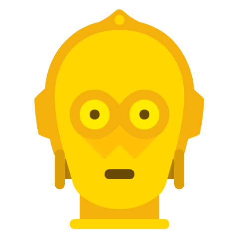 カラー スタイルでの C 3po のアイコン