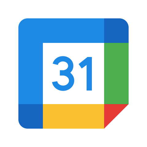 カラー スタイルでの Google カレンダー のアイコン