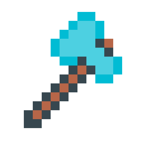 Icono de Hacha de Minecraft estilo Color