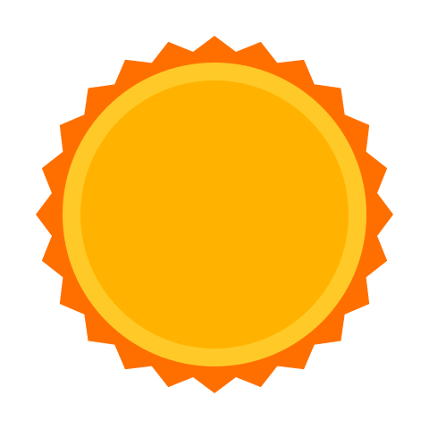 カラー スタイルでの 太陽 のアイコン カラー スタイルでの 太陽 のアイコン