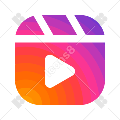 Instagram Reels color icon in PNG, SVG