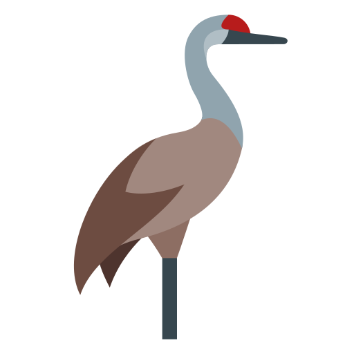 Crane Bird icon in Color Style Crane Bird icon in Color Style