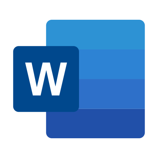Icona Microsoft Word 2019 in stile Color