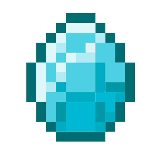 Icono de Diamante de Minecraft estilo Color