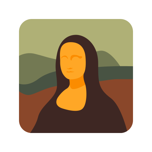 Mona Lisa icon in Color Style