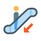 escalator down--v2 icon