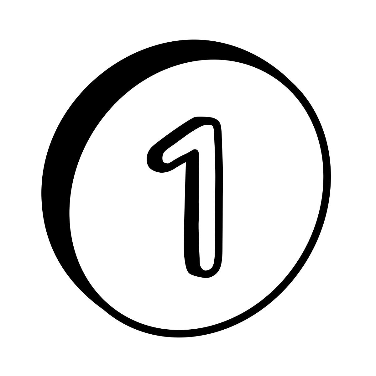 comic style números icon