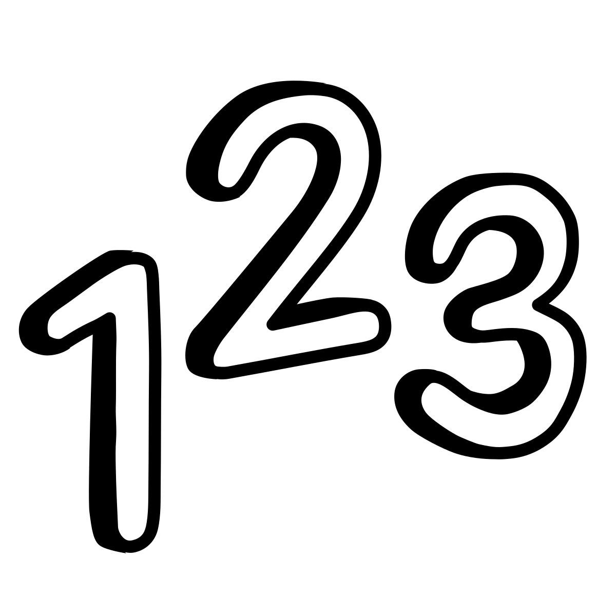 comic style 数字 icon