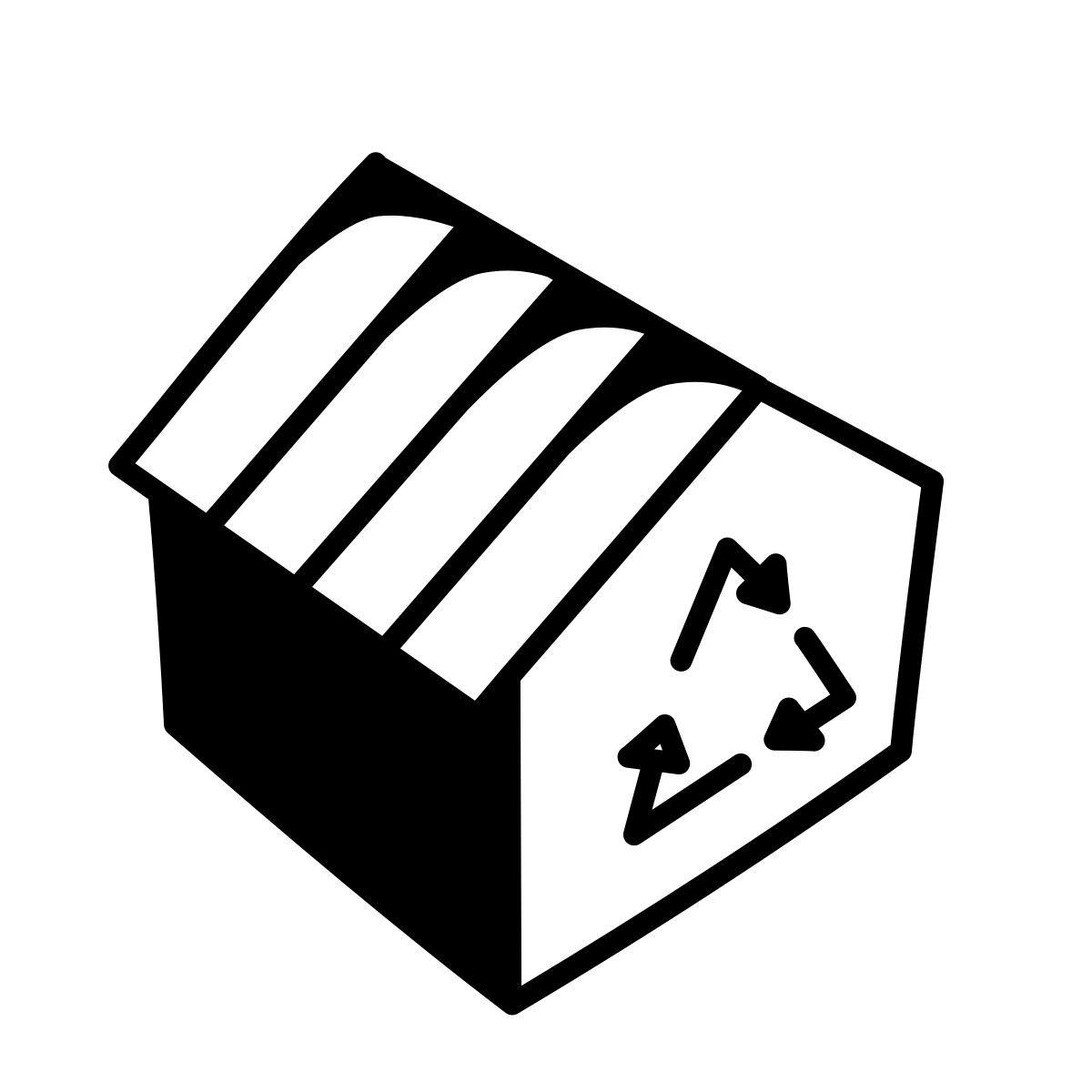 comic style 3º centro de reciclagem icon