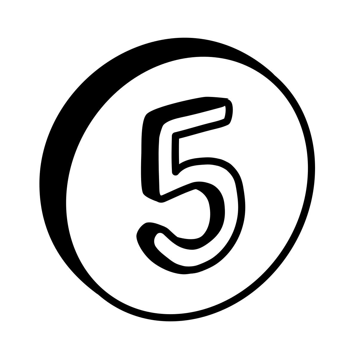 comic style cerchiato 5 icon
