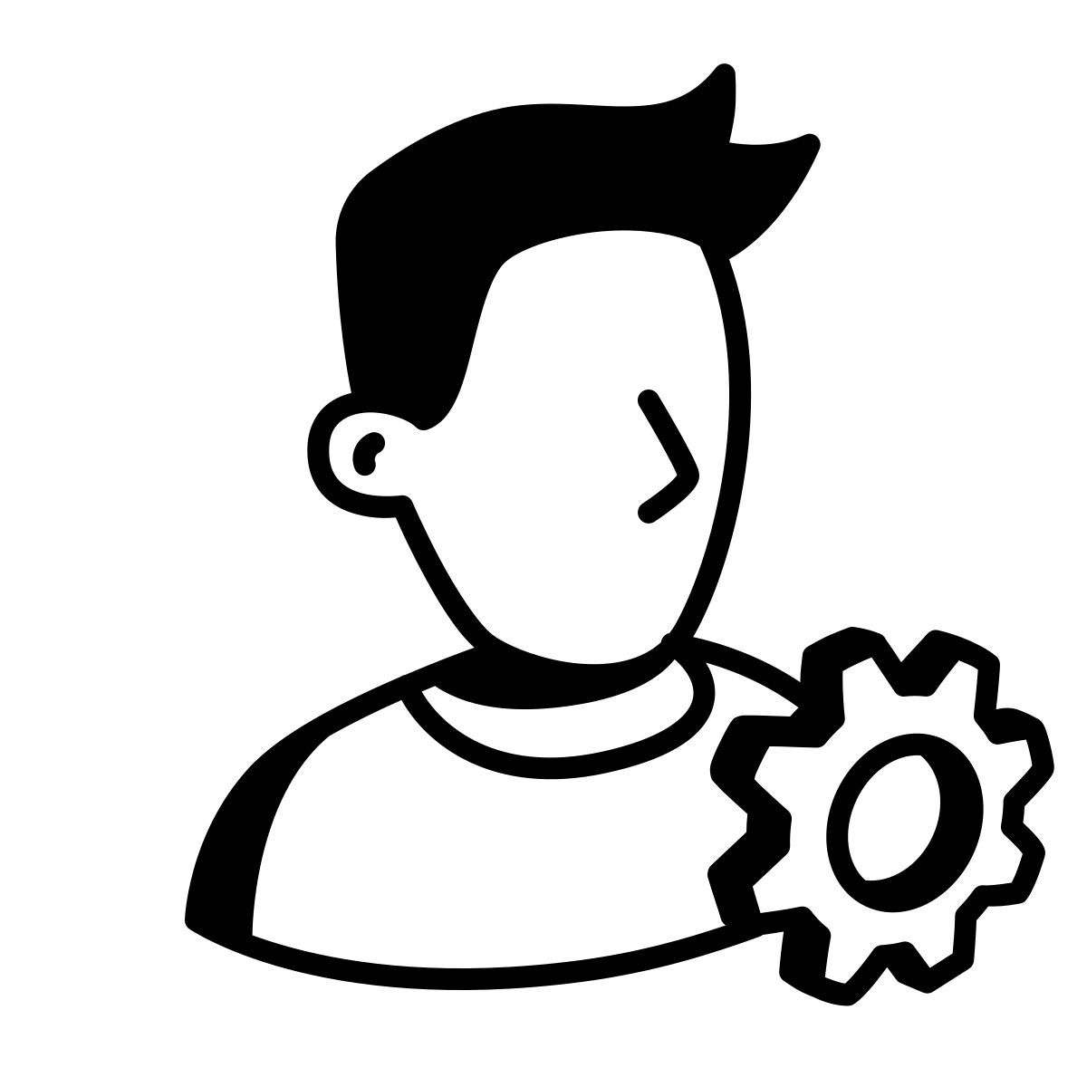 comic style admin settings male icon
