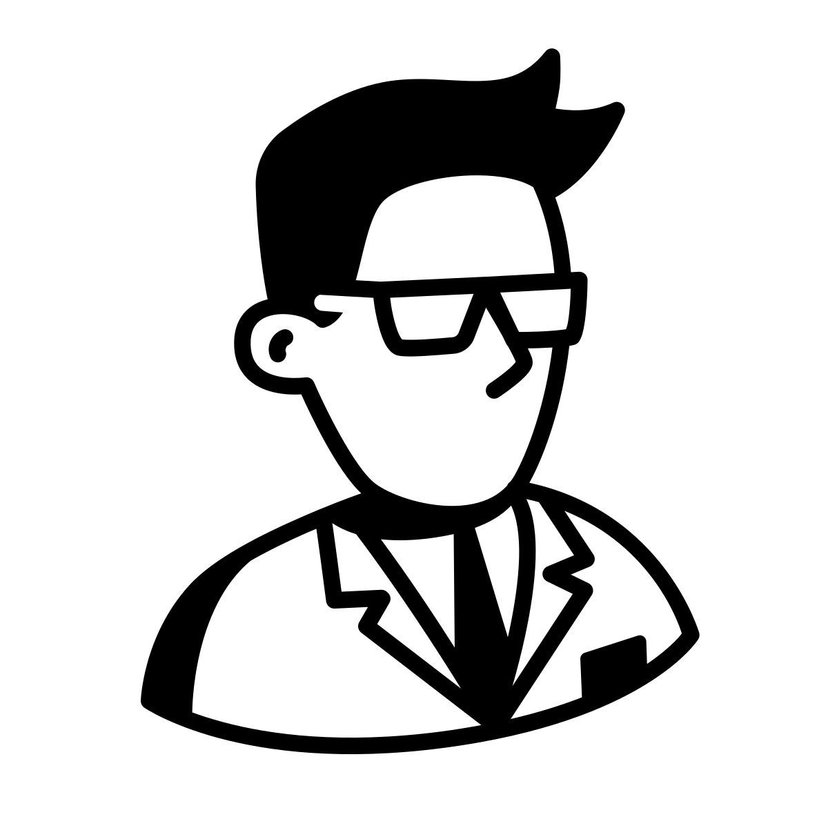 comic style administrador masculino icon