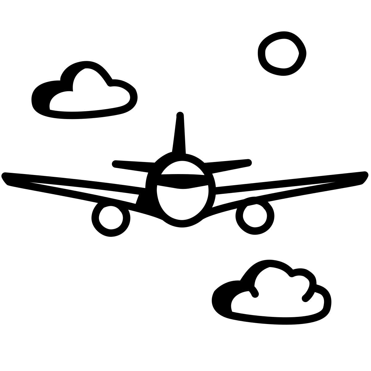 comic style 飛行機前面図 icon