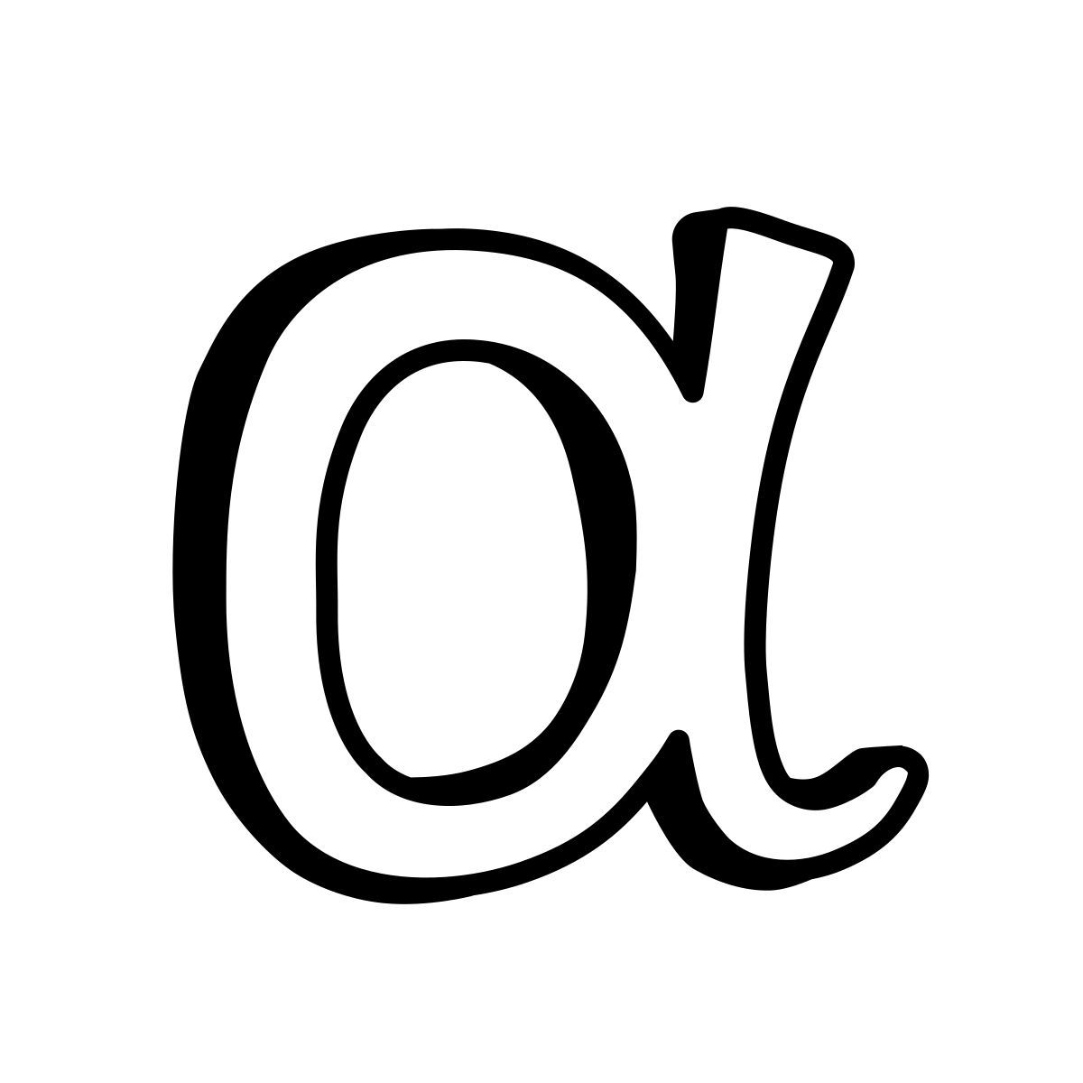 comic style alpha icon