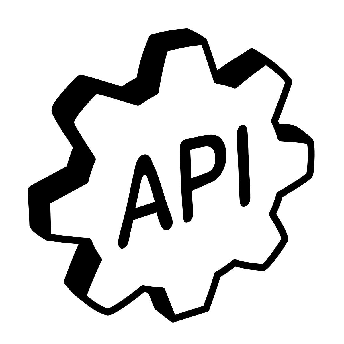 comic style rest api icon
