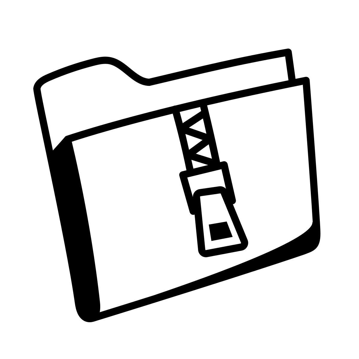 comic style archive folder icon