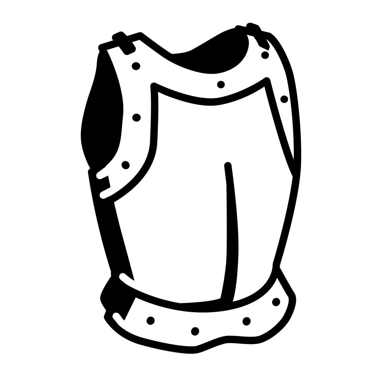 comic style peitoral blindado icon