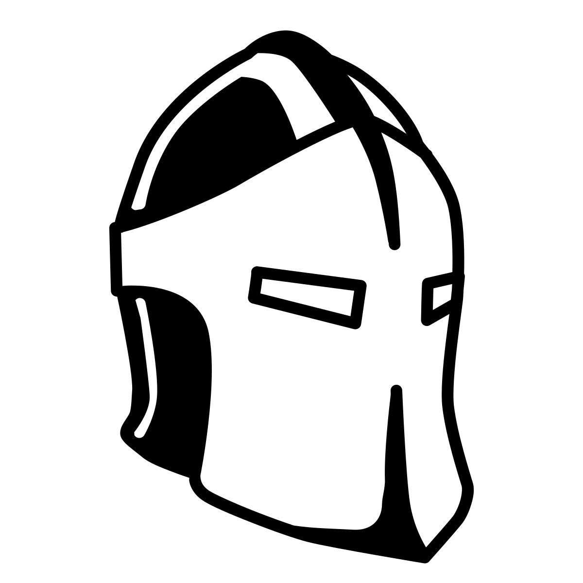 comic style casco blindado icon