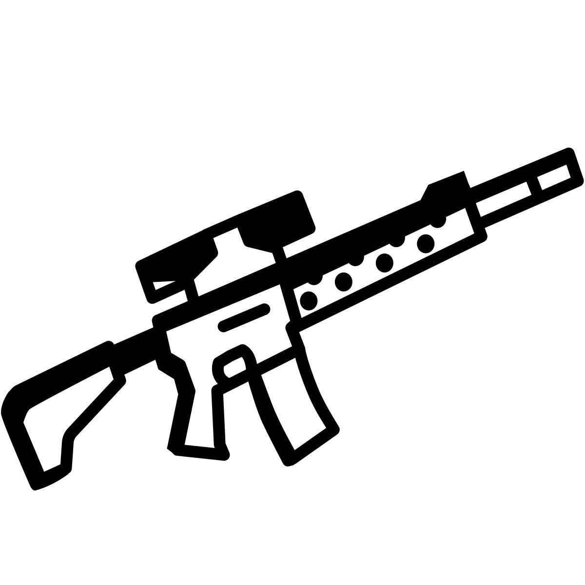 comic style fuzil de assalto icon