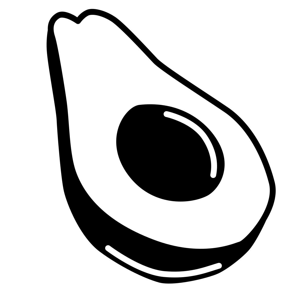 comic style 아보카도 icon