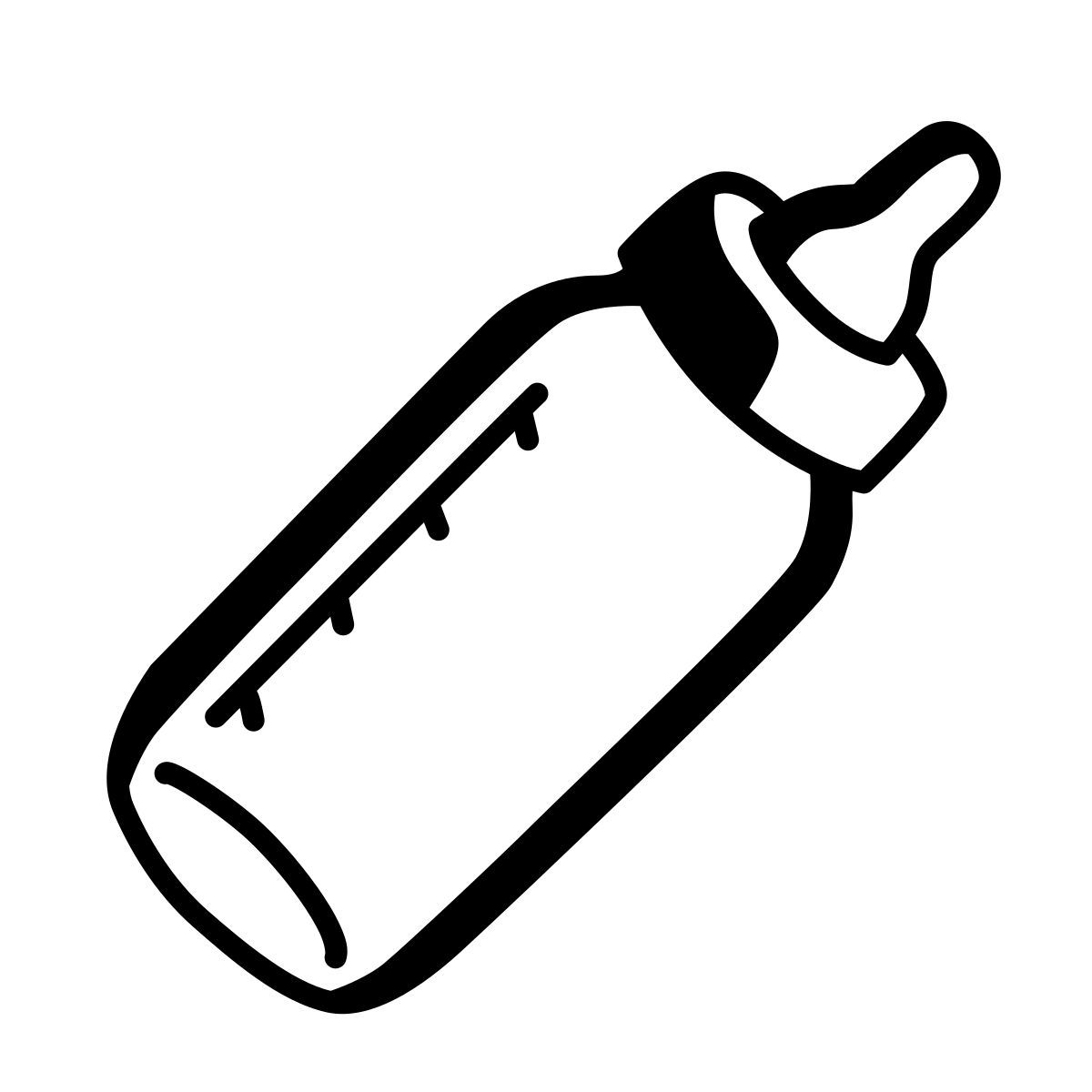 comic style biberon icon