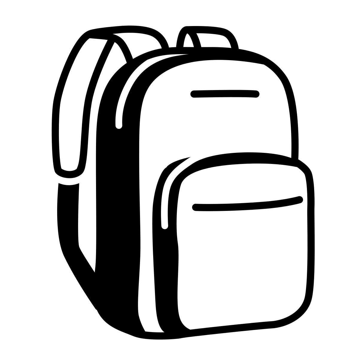 comic style mochila icon