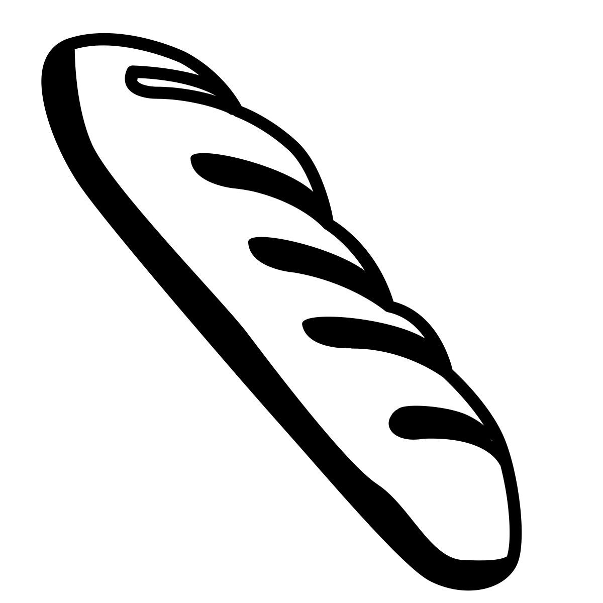 comic style baguette icon