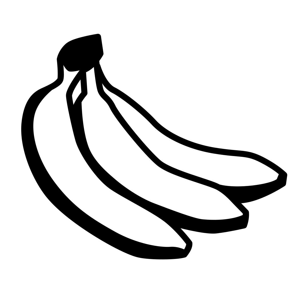 comic style banana icon