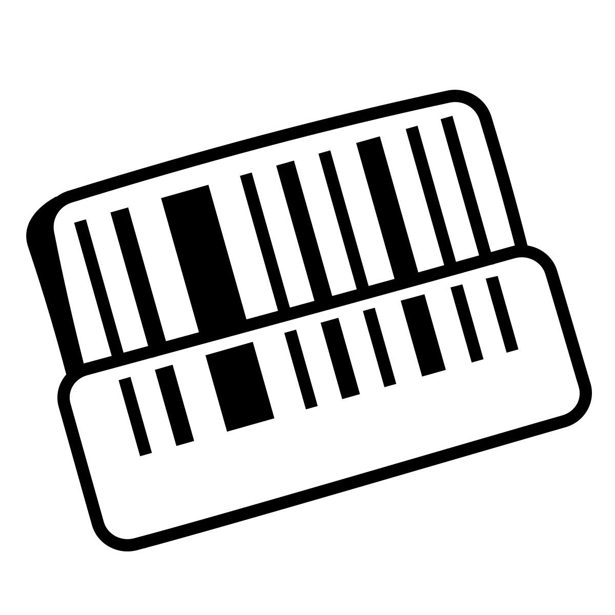 comic style barcode scanner icon