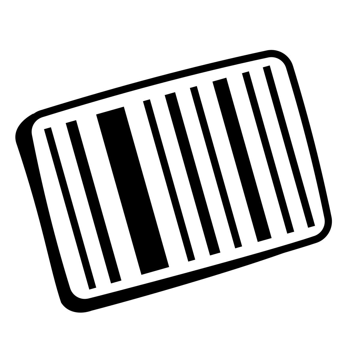 comic style barcode icon