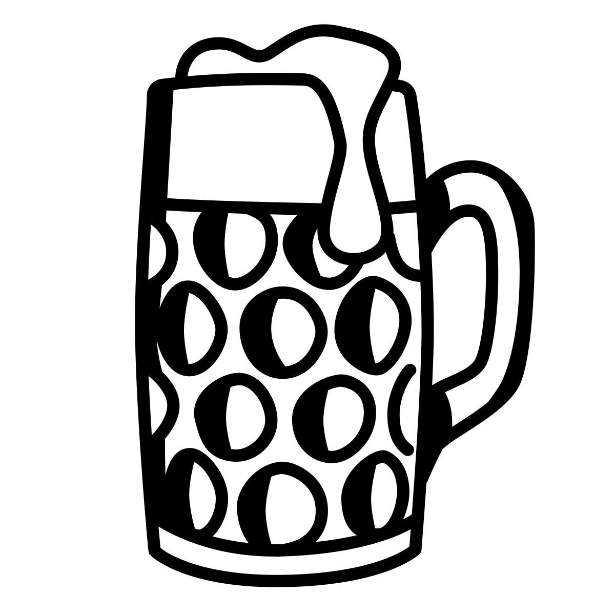 comic style boccale di birra bavarese icon