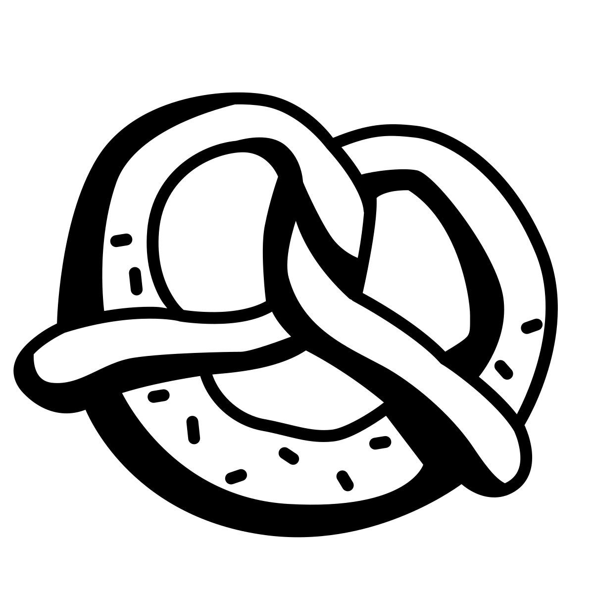 comic style ciambellina salata bavarese icon