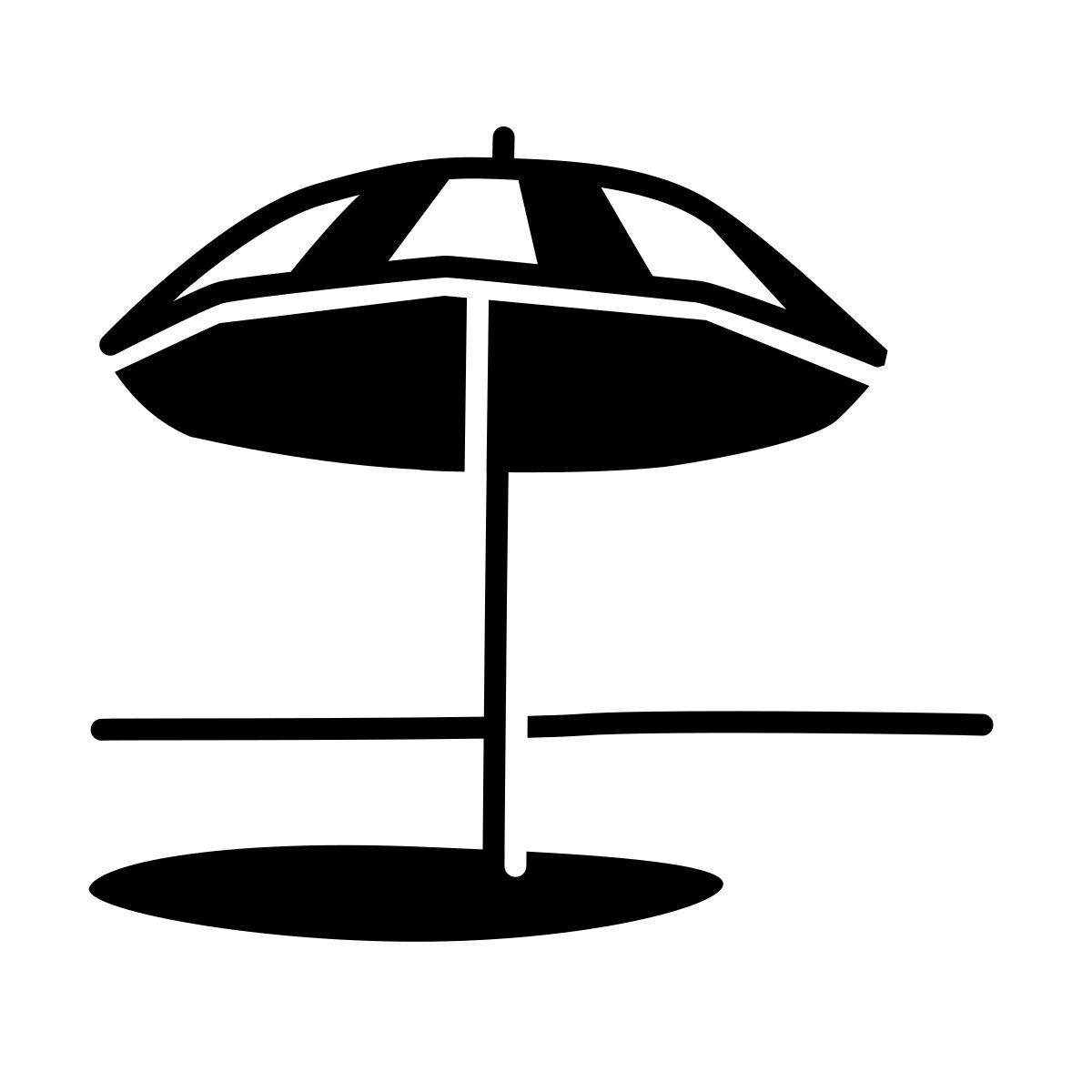 comic style ombrellone da spiaggia icon