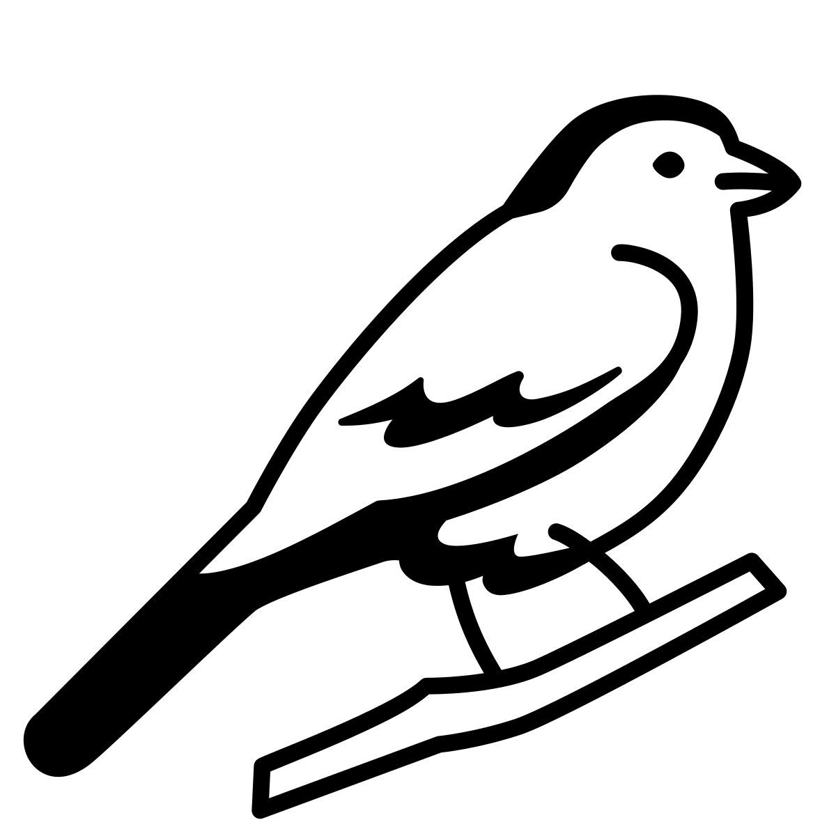 comic style pássaro icon