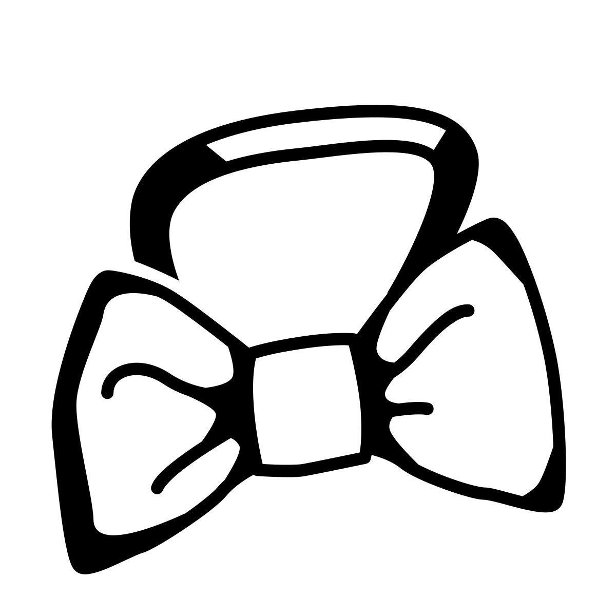 comic style bow tie icon