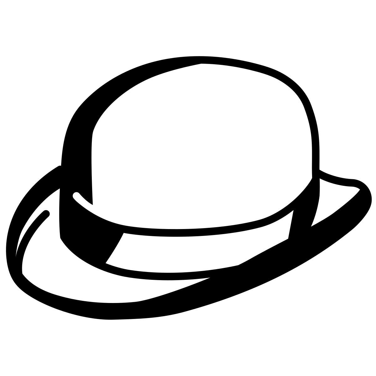 comic style 圆顶硬礼帽 icon