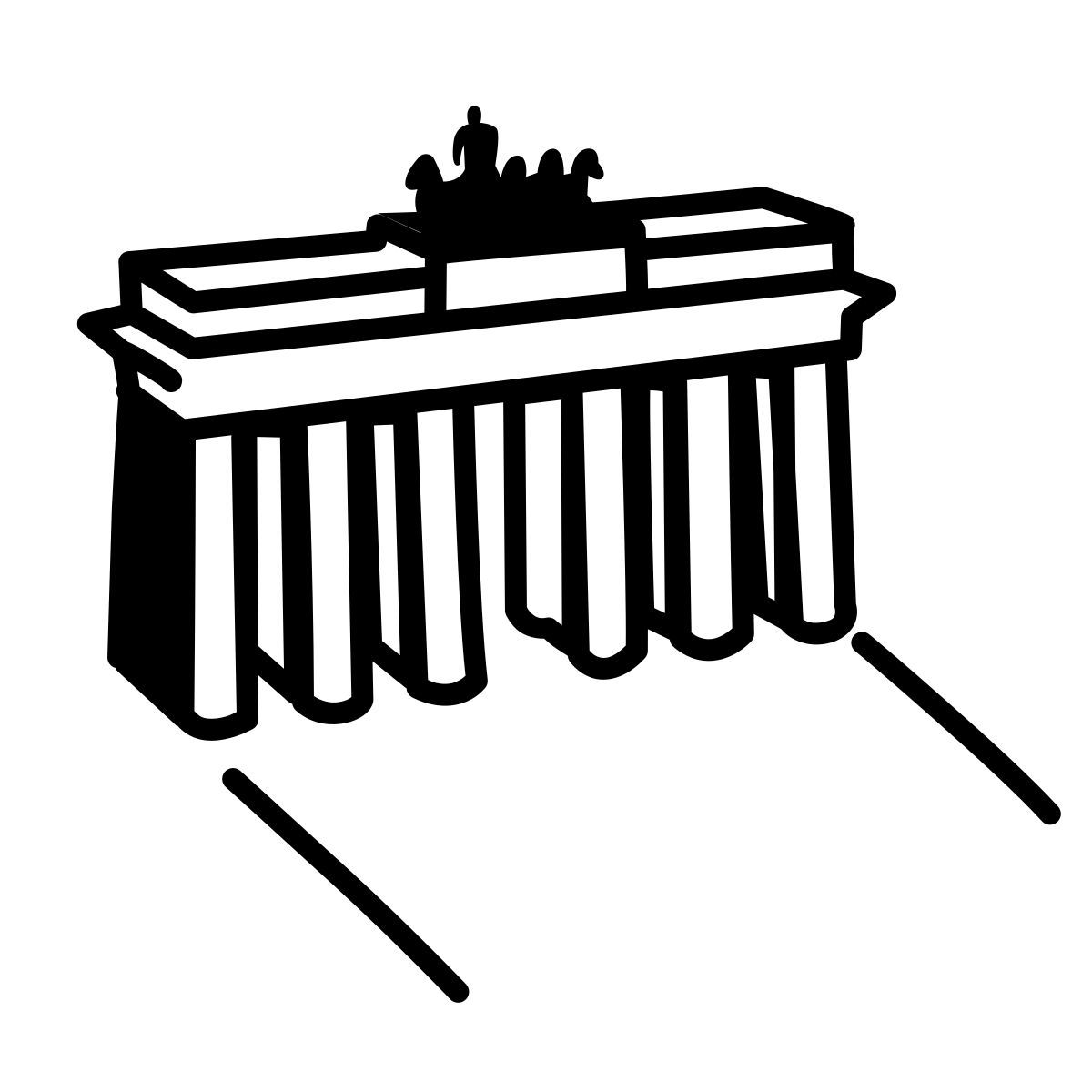 comic style porta di brandeburgo icon