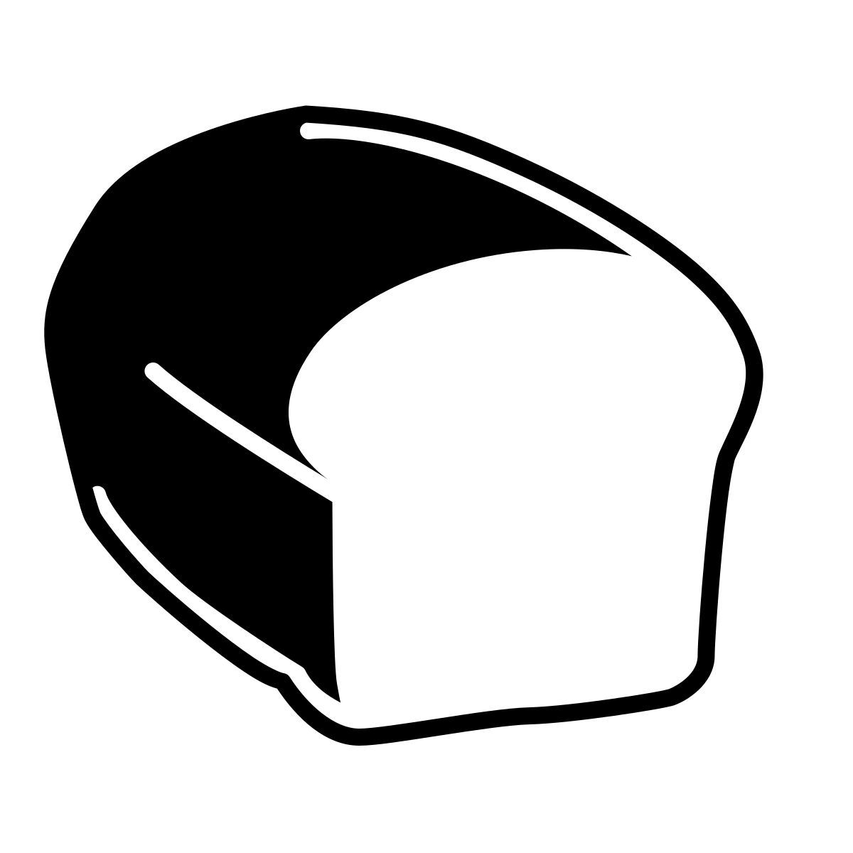 comic style bread icon