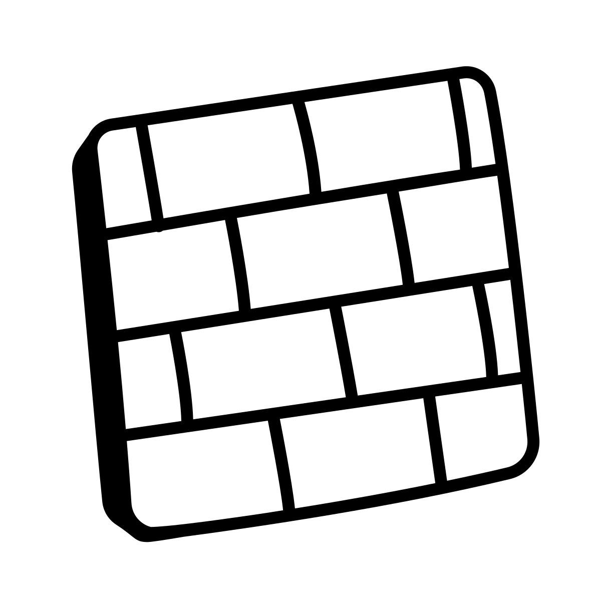 comic style brick wall icon