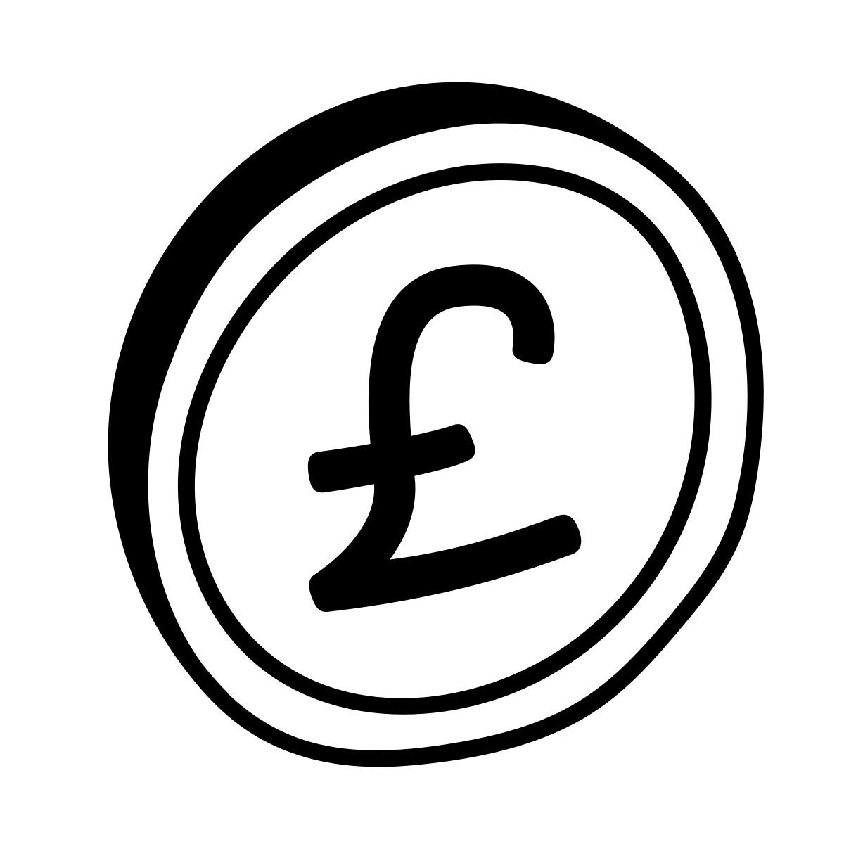 comic style sterlina inglese icon