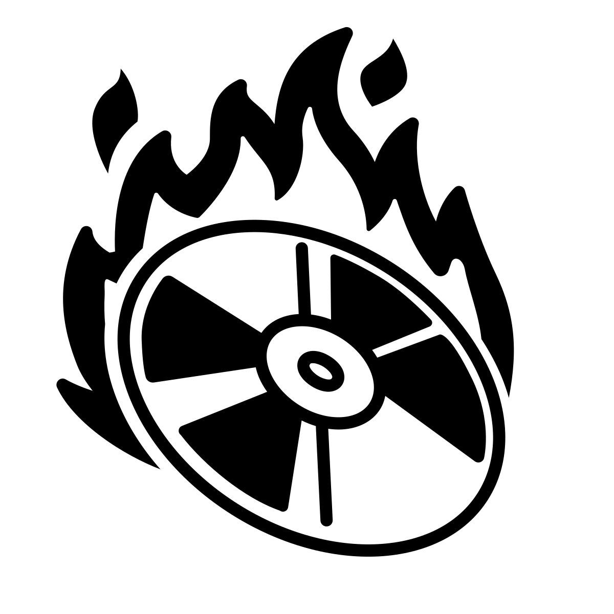 comic style burn cd icon
