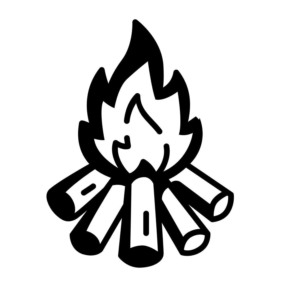 comic style falò icon