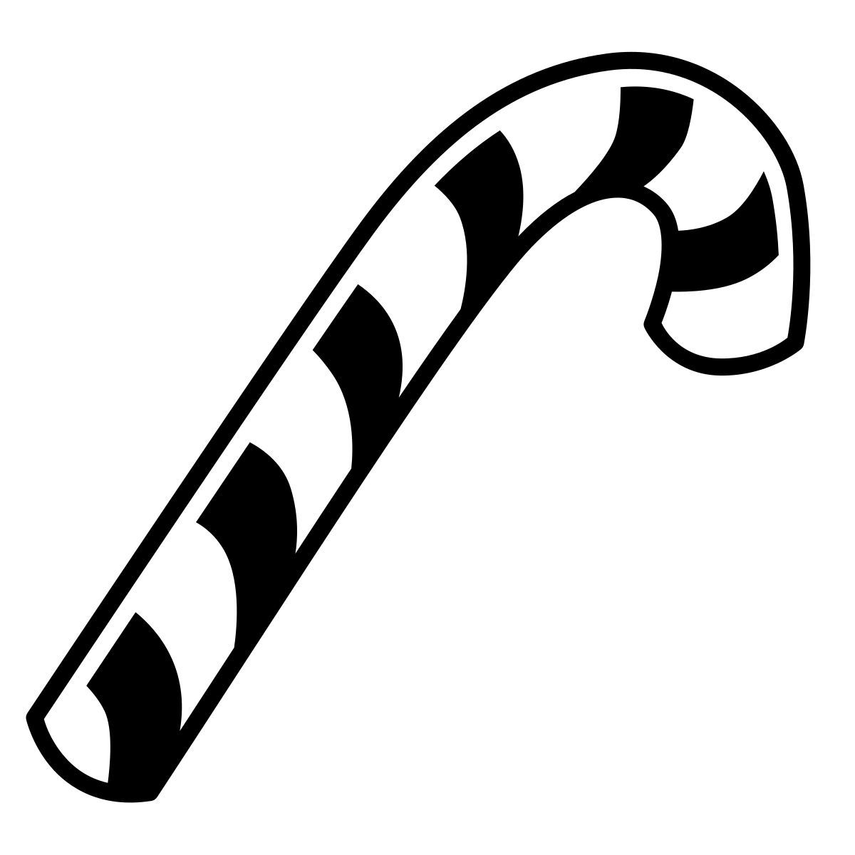 comic style candy cane icon
